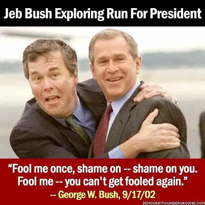 Pic Of The Moment Jeb Bush Exploring Run For President Democratic Underground